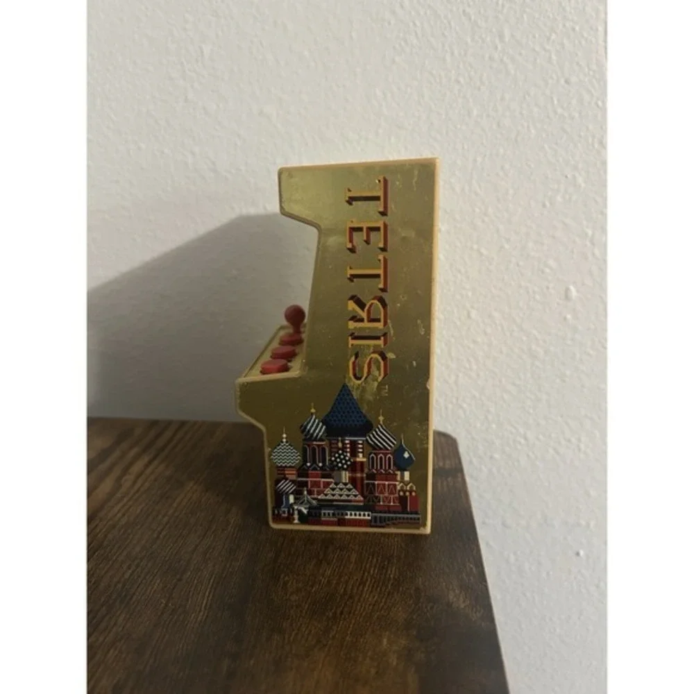 TETRIS GOLD Mini Arcade Game Classic Arcade Electronic Video Handheld Game WORKS
